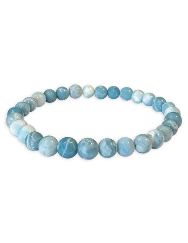 Bracelet Larimar 6 mm bijou en pierres minérales