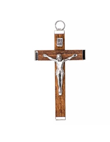 Pendentif croix religieuse en bois