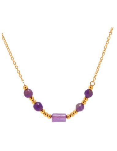 Collier améthyste en pierres naturelles