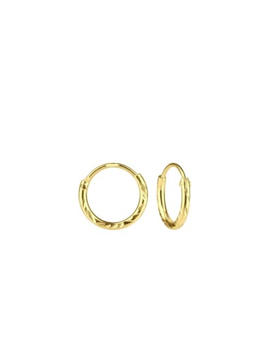 Créoles ciselées en 10 mm bijou en plaqué or