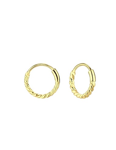 Créoles en 10 mm Boucles d'oreilles en plaqué or