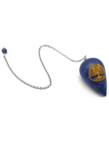 Pendule Lapis Lazuli avec arbre de vie