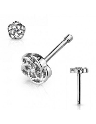 piercing nez fleur acier