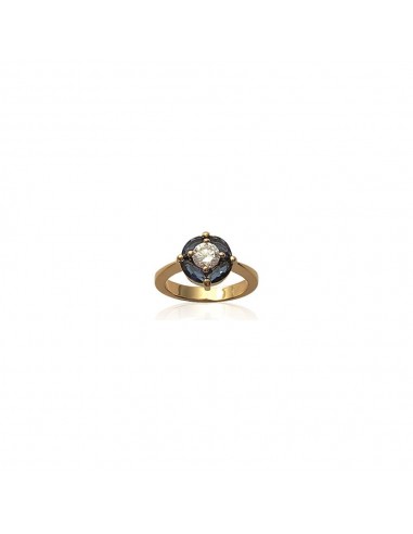 Bague  bleu plaqué or modèle Brynjer