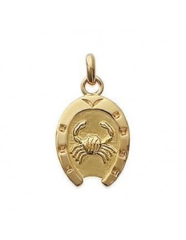 Pendentif zodiaque cancer plaqué or