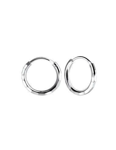 Boucles d'oreilles créoles 12 mm bijou en argent