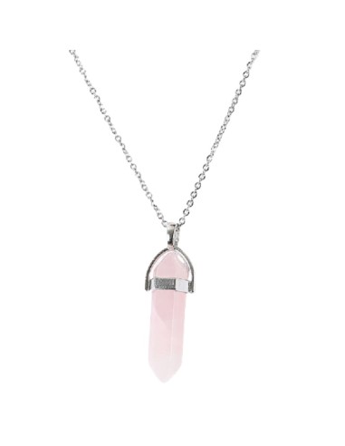 Pendentif bijou en quartz rose
