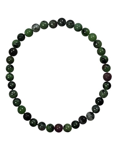 Bracelet Rubis Zoïsite perles en 4 mm