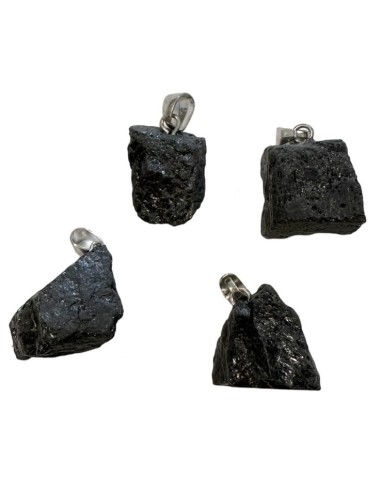 Pendentif Tourmaline  noire en pierre brute