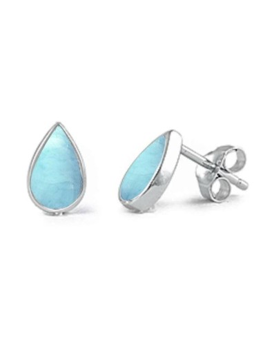 Boucles d'oreilles Larimar bijou en argent