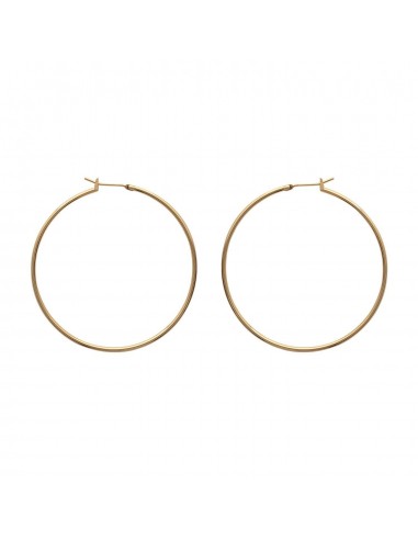 Boucles d'oreilles créoles en plaqué-or 50 mm  modèle Alioth
