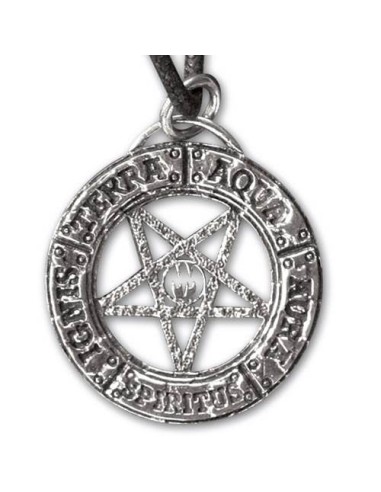 Pendentif pentagramme inversé en argent