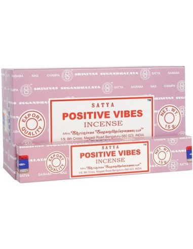 Encens Satya positive vibes lot de 2 boîtes de 15 grammes