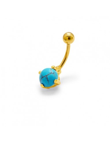 Piercing nombril turquoise modèle Benji