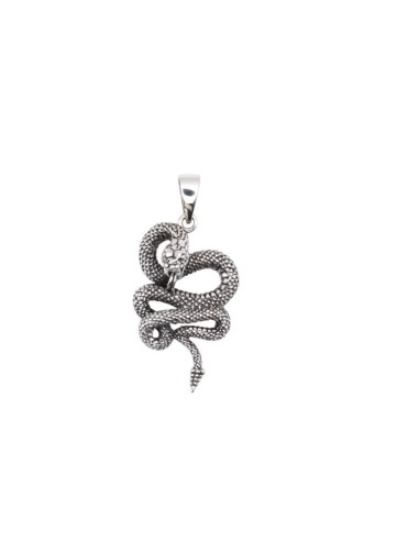 Pendentif serpent bijou en argent