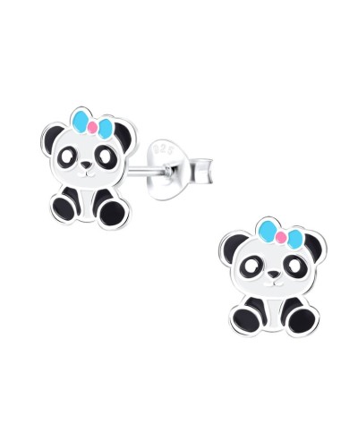 Boucles d'oreilles Panda bijou en argent