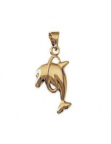 Pendentif dauphin plaqué or