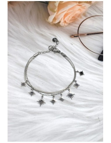 Bracelet étoiles bijou en acier