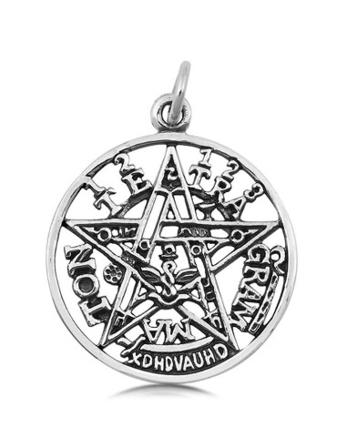 Pendentif Tétragrammaton  en argent 20 mm
