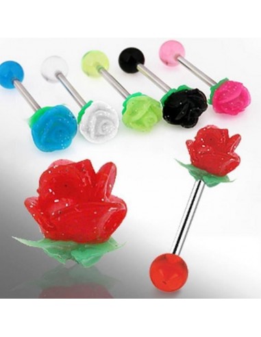 Piercing langue fleur acrylique modèle Andile