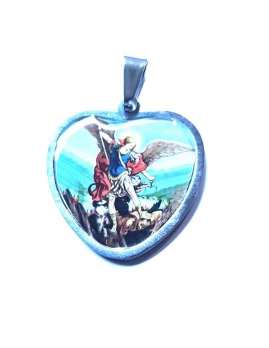 Pendentif Saint Michel bijou en acier