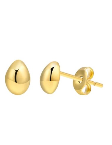 Boucles d'oreilles forme de larme en acier doré
