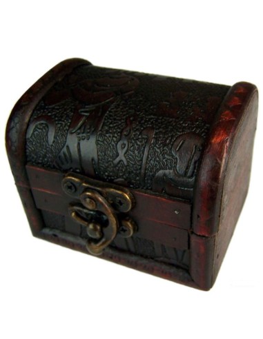 Boîte déco en bois motif Egypte en 5.5 cm