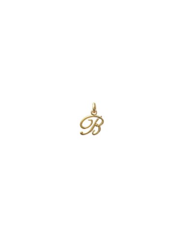 Pendentif lettre initiale B plaqué or
