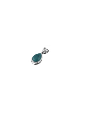 Pendentif turquoise bijou en argent