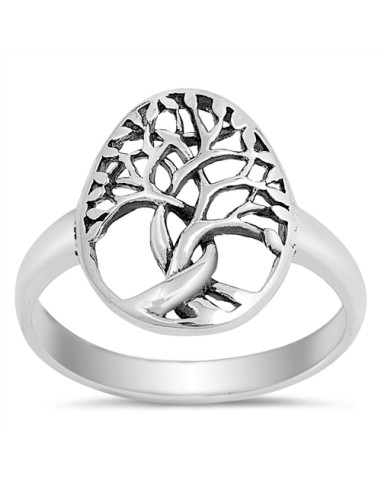 Bague arbre de vie en 22 mm bijou en argent