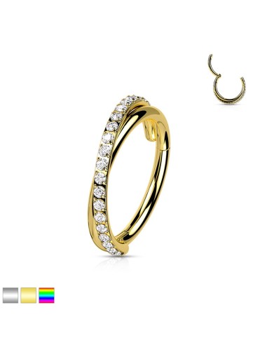 Piercing anneau articulé en acier 1.2 mm x 8 mm