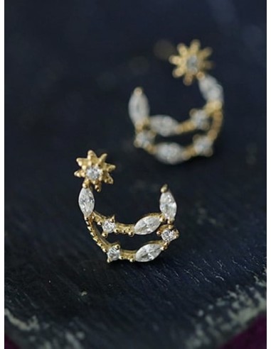 Boucles d'oreilles étoiles bijou en plaqué or