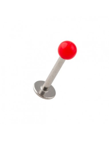 Labret Acrylique Rouge avec Boule de 3.3 mm modèle Azaziah