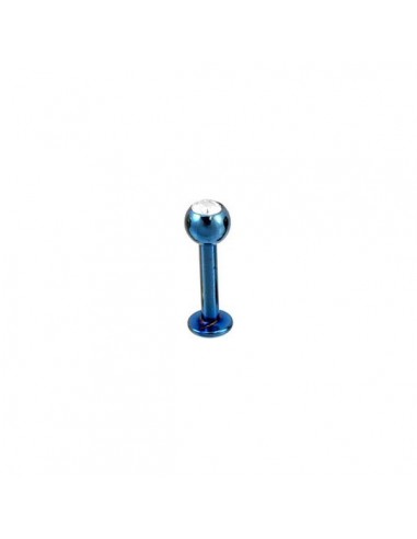 Piercing labret titane  avec une boule strassée modèle Arieh