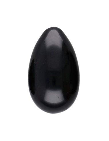 Obsidienne noire en forme d'œuf de 4 cm