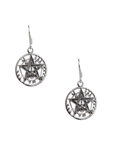 Boucles d'oreilles Tetragrammaton en argent