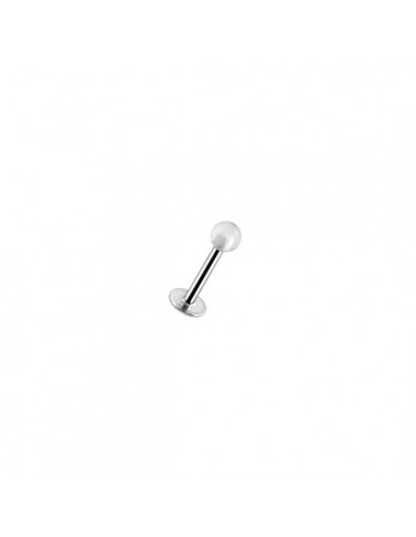 Piercing labret boule transparente 8 mm x 3 mm modèle Aglae