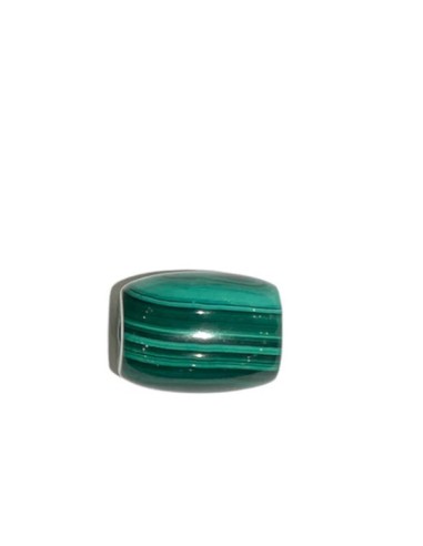 Pendentif cylindre en malachite percée bijou en 19 mm