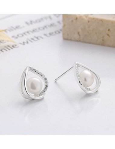 Boucles d'oreilles perles bijou en argent