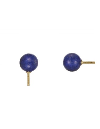 Boucles d'oreille lapis lazuli tige plaqué or