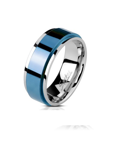 Bague bleue en acier roulante anti stress