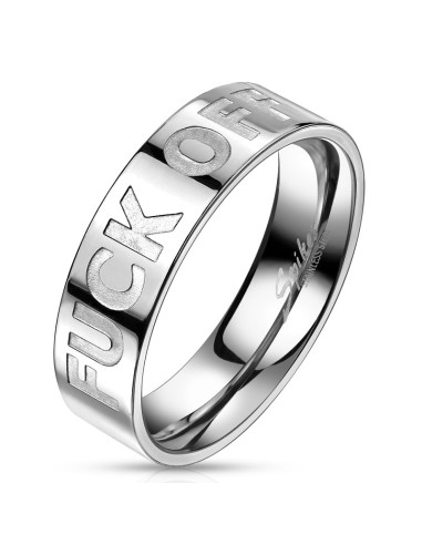 Bague message bijou en acier