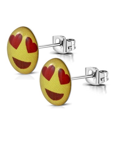 Boucles d'oreilles sourire en acier