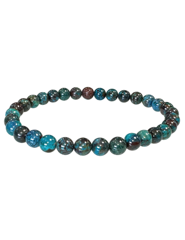 Bracelet Chrysocolle AAA pierres minérales en 6 mm