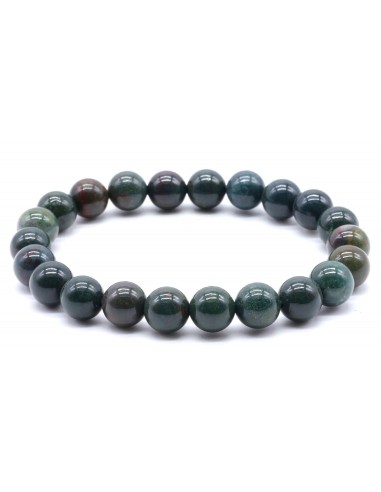 Bracelet Bloodstone ou héliotrope pierres minérale en 8 mm