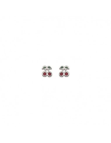 Boucle d'oreille argent cerises modèle Adegoke