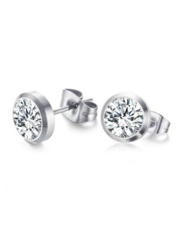 boucles d'oreille strass acier modèle Alekk