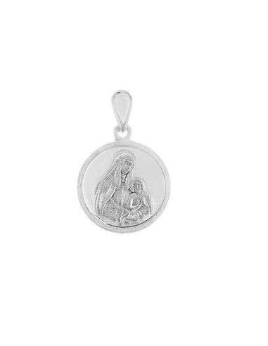 Pendentif Sainte Vierge à l'enfant bijou en argent