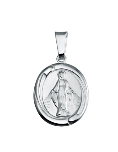 Pendentif Sainte Vierge bijou en argent en 25 mm