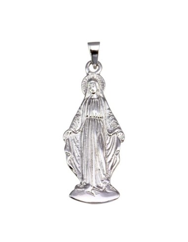 Pendentif Sainte Vierge bijou en argent en 28 mm